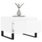 vidaXL Mesas centro 2 uds madera ingeniería blanco brillo 50x46x35 cm