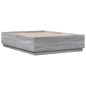 vidaXL Estructura de cama madera de ingeniería gris Sonoma 135x190 cm vidaXL Estructura de cama madera de ingeniería gris Sonoma 135x190 cm