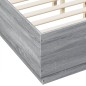 vidaXL Estructura de cama madera de ingeniería gris Sonoma 135x190 cm vidaXL Estructura de cama madera de ingeniería gris Sonoma 135x190 cm