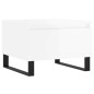 vidaXL Mesas centro 2 uds madera ingeniería blanco brillo 50x46x35 cm