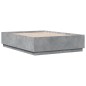 vidaXL Estructura de cama madera de ingeniería gris hormigón 135x190cm vidaXL Estructura de cama madera de ingeniería gris hormigón 135x190cm
