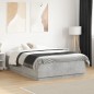 vidaXL Estructura de cama madera de ingeniería gris hormigón 135x190cm vidaXL Estructura de cama madera de ingeniería gris hormigón 135x190cm