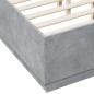 vidaXL Estructura de cama madera de ingeniería gris hormigón 135x190cm vidaXL Estructura de cama madera de ingeniería gris hormigón 135x190cm