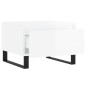 vidaXL Mesas centro 2 uds madera ingeniería blanco brillo 50x46x35 cm