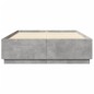 vidaXL Estructura de cama madera de ingeniería gris hormigón 160x200cm vidaXL Estructura de cama madera de ingeniería gris hormigón 160x200cm