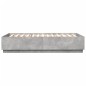 vidaXL Estructura de cama madera de ingeniería gris hormigón 160x200cm vidaXL Estructura de cama madera de ingeniería gris hormigón 160x200cm