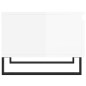 vidaXL Mesas centro 2 uds madera ingeniería blanco brillo 50x46x35 cm