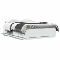 vidaXL Estructura de cama madera de ingeniería blanca 120x200 cm