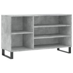 vidaXL Mueble zapatero madera contrachapada gris hormigón 102x36x60 cm