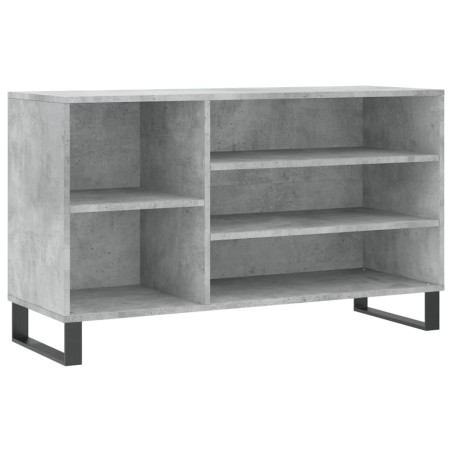 vidaXL Mueble zapatero madera contrachapada gris hormigón 102x36x60 cm