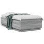 vidaXL Estructura cama con luces LED madera gris Sonoma 75x190 cm vidaXL Estructura cama con luces LED madera gris Sonoma 75x190 cm