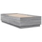 vidaXL Estructura cama con luces LED madera gris Sonoma 75x190 cm vidaXL Estructura cama con luces LED madera gris Sonoma 75x190 cm