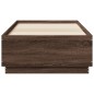 vidaXL Estructura cama con luces LED madera roble marrón 90x190 cm vidaXL Estructura cama con luces LED madera roble marrón 90x190 cm