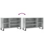 vidaXL Mueble zapatero madera contrachapada gris hormigón 102x36x60 cm vidaXL Mueble zapatero madera contrachapada gris hormigón 102x36x60 cm