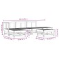 vidaXL Juego muebles de jardín 6 piezas madera maciza pino negro