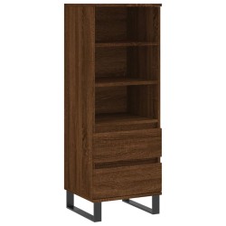 vidaXL Aparador alto madera contrachapada roble marrón 40x36x110 cm