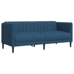vidaXL Sofá de 2 plazas tela azul