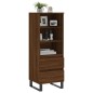 vidaXL Aparador alto madera contrachapada roble marrón 40x36x110 cm vidaXL Aparador alto madera contrachapada roble marrón 40x36x110 cm