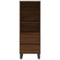 vidaXL Aparador alto madera contrachapada roble marrón 40x36x110 cm vidaXL Aparador alto madera contrachapada roble marrón 40x36x110 cm