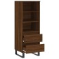 vidaXL Aparador alto madera contrachapada roble marrón 40x36x110 cm vidaXL Aparador alto madera contrachapada roble marrón 40x36x110 cm