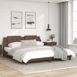 vidaXL Estructura de cama con luz LED cuero sintético marrón 180x200cm vidaXL Estructura de cama con luz LED cuero sintético marrón 180x200cm