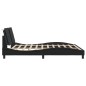 vidaXL Estructura de cama con luz LED cuero sintético negro 180x200 cm