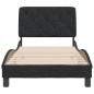 vidaXL Estructura de cama con cabecero de terciopelo negro 90x190 cm vidaXL Estructura de cama con cabecero de terciopelo negro 90x190 cm