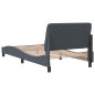 vidaXL Estructura cama con cabecero terciopelo gris oscuro 100x200 cm vidaXL Estructura cama con cabecero terciopelo gris oscuro 100x200 cm