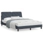vidaXL Estructura cama con cabecero terciopelo gris oscuro 120x200 cm