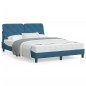 vidaXL Estructura de cama con cabecero terciopelo azul 140x200 cm vidaXL Estructura de cama con cabecero terciopelo azul 140x200 cm