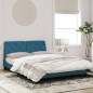 vidaXL Estructura de cama con cabecero terciopelo azul 140x200 cm vidaXL Estructura de cama con cabecero terciopelo azul 140x200 cm