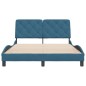 vidaXL Estructura de cama con cabecero terciopelo azul 140x200 cm vidaXL Estructura de cama con cabecero terciopelo azul 140x200 cm