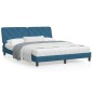 vidaXL Estructura de cama con cabecero terciopelo azul 160x200 cm vidaXL Estructura de cama con cabecero terciopelo azul 160x200 cm