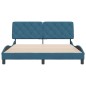 vidaXL Estructura de cama con cabecero terciopelo azul 160x200 cm vidaXL Estructura de cama con cabecero terciopelo azul 160x200 cm