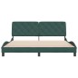 vidaXL Estructura cama con cabecero terciopelo verde oscuro 180x200 cm vidaXL Estructura cama con cabecero terciopelo verde oscuro 180x200 cm