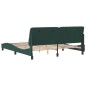 vidaXL Estructura cama con cabecero terciopelo verde oscuro 180x200 cm vidaXL Estructura cama con cabecero terciopelo verde oscuro 180x200 cm