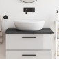 vidaXL Encimera de baño madera maciza tratada gris oscuro 80x50x2 cm vidaXL Encimera de baño madera maciza tratada gris oscuro 80x50x2 cm