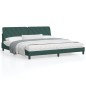 vidaXL Estructura cama con cabecero terciopelo verde oscuro 200x200 cm vidaXL Estructura cama con cabecero terciopelo verde oscuro 200x200 cm