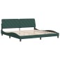 vidaXL Estructura cama con cabecero terciopelo verde oscuro 200x200 cm vidaXL Estructura cama con cabecero terciopelo verde oscuro 200x200 cm