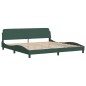vidaXL Estructura cama con cabecero terciopelo verde oscuro 200x200 cm vidaXL Estructura cama con cabecero terciopelo verde oscuro 200x200 cm