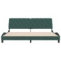 vidaXL Estructura cama con cabecero terciopelo verde oscuro 200x200 cm vidaXL Estructura cama con cabecero terciopelo verde oscuro 200x200 cm