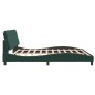 vidaXL Estructura cama con cabecero terciopelo verde oscuro 200x200 cm vidaXL Estructura cama con cabecero terciopelo verde oscuro 200x200 cm