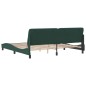 vidaXL Estructura cama con cabecero terciopelo verde oscuro 200x200 cm vidaXL Estructura cama con cabecero terciopelo verde oscuro 200x200 cm
