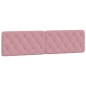 vidaXL Estructura de cama con cabecero de terciopelo rosa 200x200 cm vidaXL Estructura de cama con cabecero de terciopelo rosa 200x200 cm