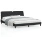 vidaXL Estructura de cama con luz LED terciopelo negro 180x200 cm vidaXL Estructura de cama con luz LED terciopelo negro 180x200 cm
