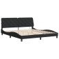 vidaXL Estructura de cama con luz LED terciopelo negro 180x200 cm vidaXL Estructura de cama con luz LED terciopelo negro 180x200 cm