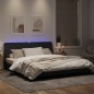 vidaXL Estructura de cama con luz LED terciopelo negro 180x200 cm vidaXL Estructura de cama con luz LED terciopelo negro 180x200 cm