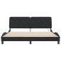vidaXL Estructura de cama con luz LED terciopelo negro 180x200 cm vidaXL Estructura de cama con luz LED terciopelo negro 180x200 cm