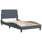 vidaXL Estructura cama con luces LED terciopelo gris oscuro 100x200 cm vidaXL Estructura cama con luces LED terciopelo gris oscuro 100x200 cm