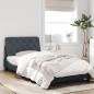 vidaXL Estructura cama con luces LED terciopelo gris oscuro 100x200 cm vidaXL Estructura cama con luces LED terciopelo gris oscuro 100x200 cm